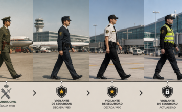 evolución de guardia civil a vigilante aeroportuario