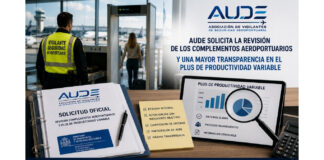 Aude solicita la revisión de los complementos aeroportuarios y una mayor transparencia en el plus de productividad variable AUDE registra una solicitud oficial para revisar los complementos aeroportuarios y clarificar el Plus de Productividad Variable de los vigilantes de seguridad aeroportuaria. complementos aeroportuarios
