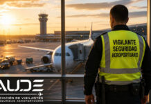 Aude registra una propuesta para el reconocimiento de los vigilantes de seguridad aeroportuarios como agentes de la autoridad AUDE impulsa el reconocimiento de los vigilantes de seguridad aeroportuarios como agentes de la autoridad para reforzar la protección de infraestructuras críticas y aeropuertos españoles.