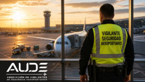 Aude registra una propuesta para el reconocimiento de los vigilantes de seguridad aeroportuarios como agentes de la autoridad AUDE impulsa el reconocimiento de los vigilantes de seguridad aeroportuarios como agentes de la autoridad para reforzar la protección de infraestructuras críticas y aeropuertos españoles.
